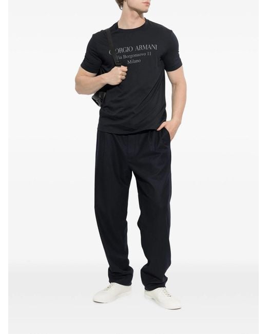 Giorgio Armani Black T-Shirt Logo for men