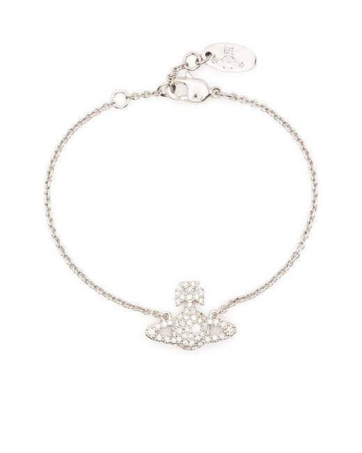 Vivienne Westwood White Grace Bas Relief Bracelet