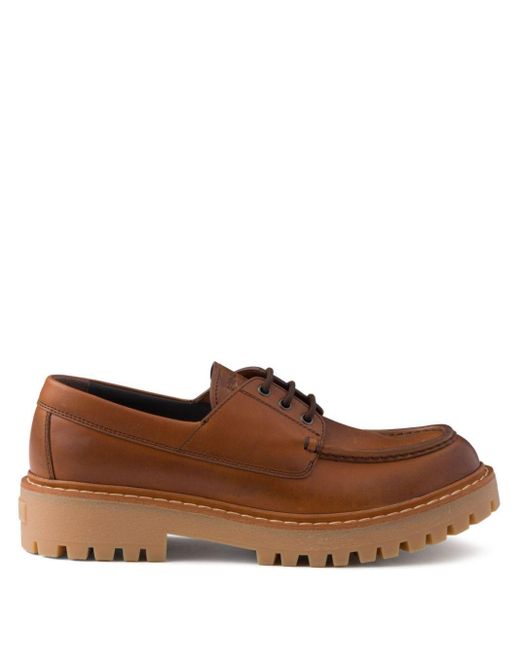 Prada Brown Leather Derby for men