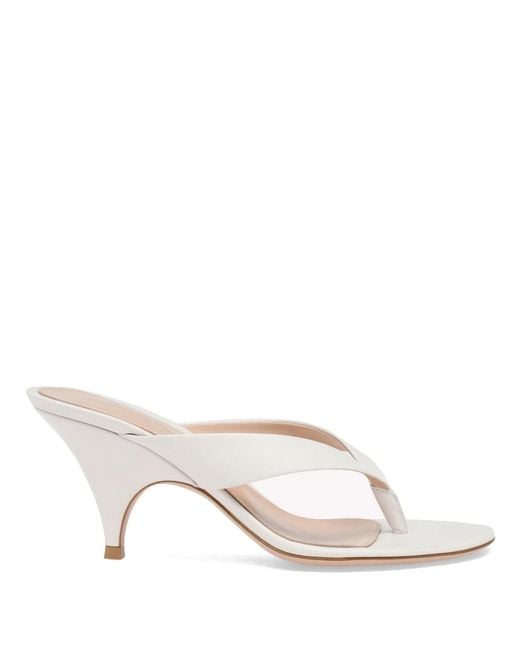 Gianvito Rossi Natural Sofia Thong 70 Leather Sandals