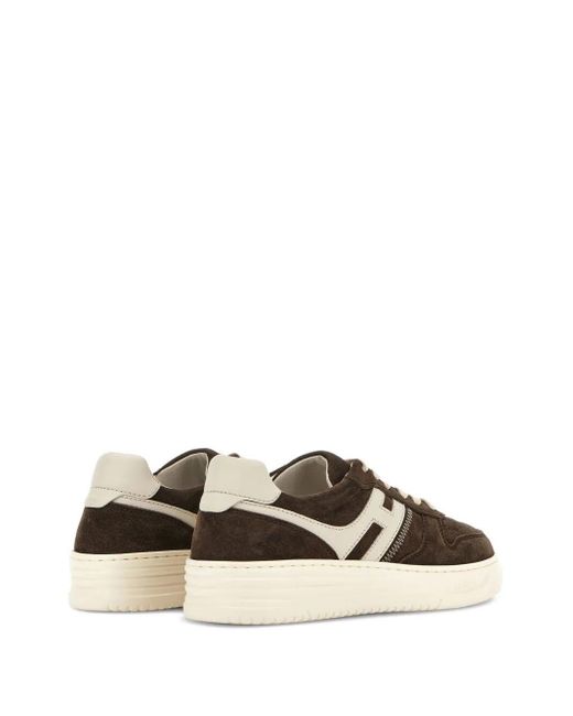 Hogan Brown H630 Leather Sneakers for men