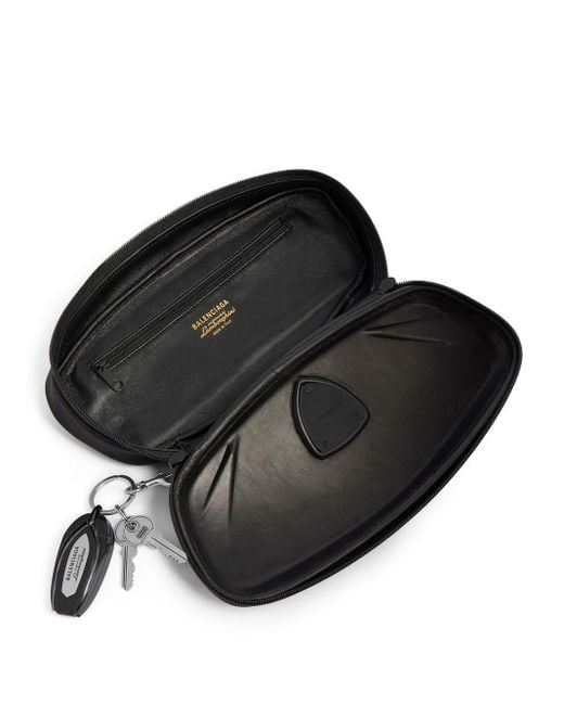 Balenciaga Black Automobili Lamborghini Clutch With Charms Bags for men