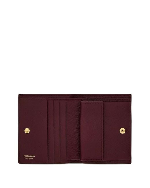 Ferragamo Purple Compact Gancini Wallet