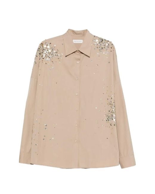Dries Van Noten Natural "Casia" Embroidered Shirt