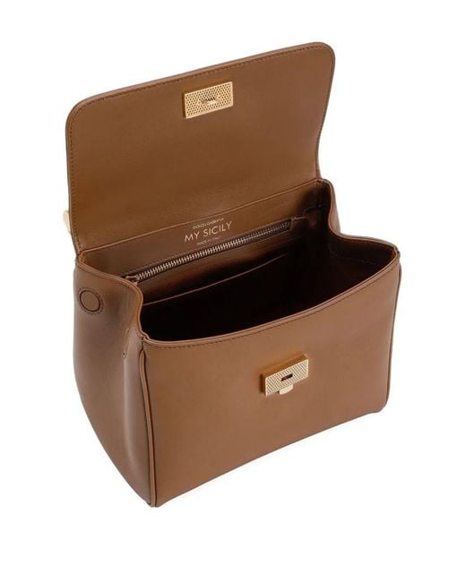 Dolce & Gabbana Brown My Sicily Small Handbag