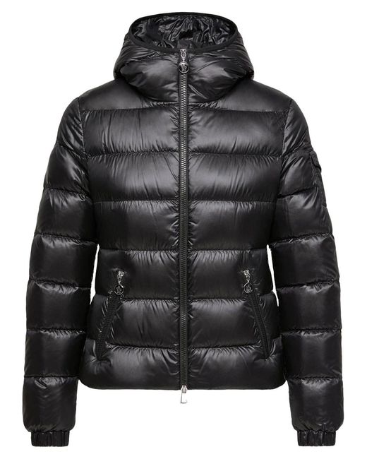 Moncler Black Glesse Short Down Jacket With Hood