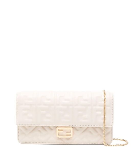 Fendi Natural Wallet On Chain Baguette