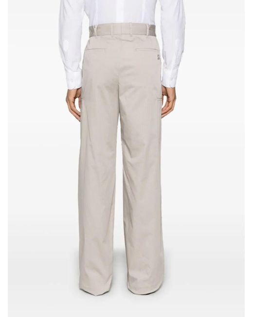 Fendi Natural Straight Cargo Trousers for men