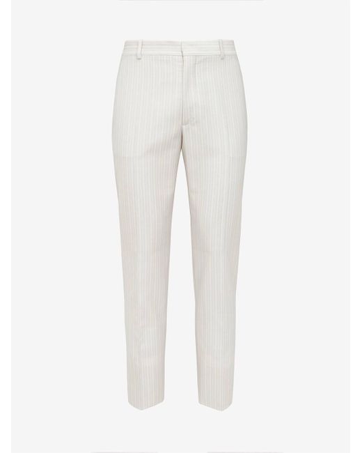Alexander McQueen White Tailored Cigarette Pants Clothing for men
