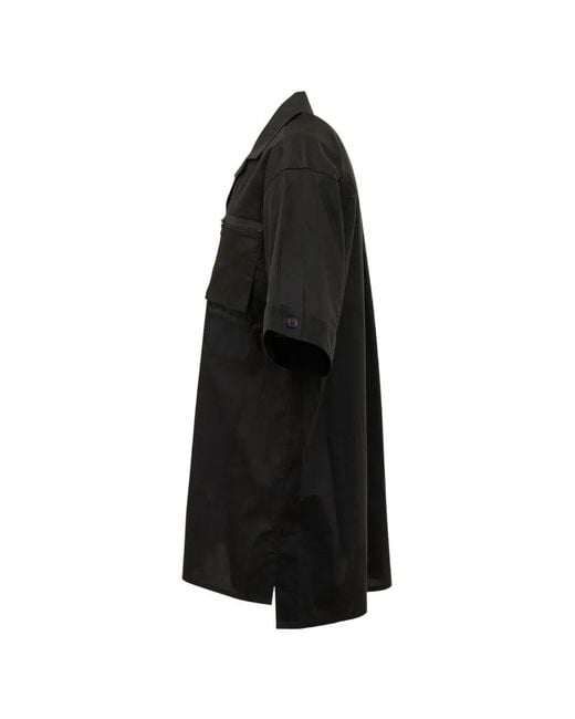 Y-3 Black Chemise Noire À Poches for men