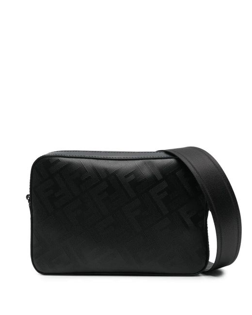 Fendi Black Camera Case Med Vit.King St.Ff for men