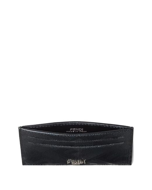 Fendi Black Shadow Slim Cardholder for men