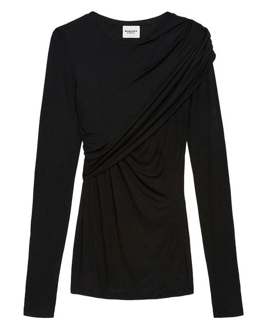 Isabel Marant Black Draped Top