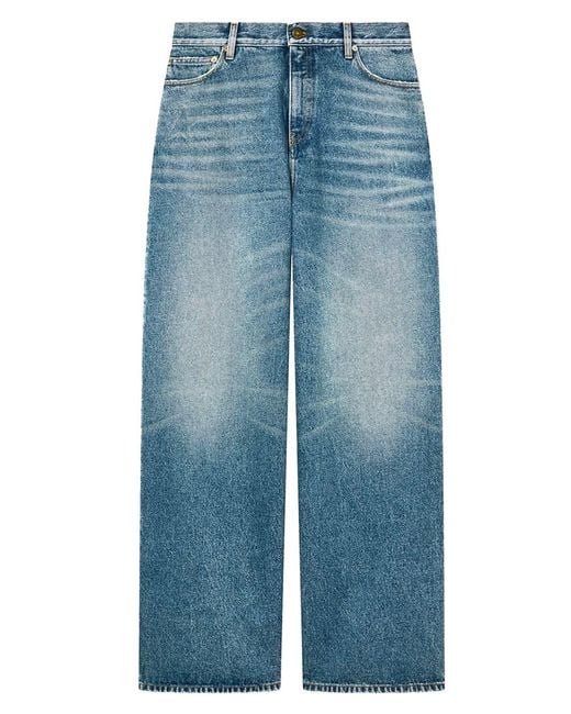 Golden Goose Deluxe Brand Blue Stone-Washed Light Denim Boyfriend Jeans
