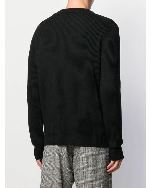 Roberto Collina Black Crew Neck Pullover for men