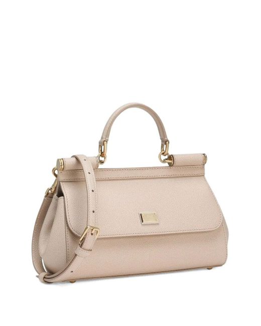 Dolce & Gabbana Natural Medium Sicily Handbag