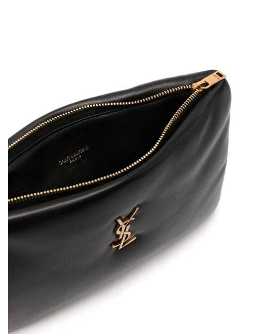 Saint Laurent Black Small Calypso Clutch Bag