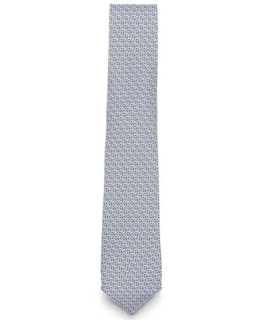 Ferragamo White Loghi E Lettering Ties for men
