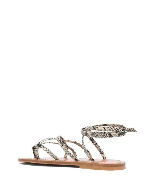 K. Jacques White Python Effect Gaia Sandals
