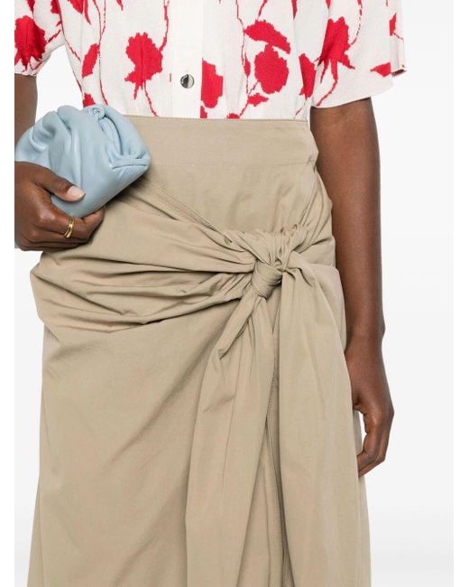 Bottega Veneta Natural Skirt With Knotted Detail