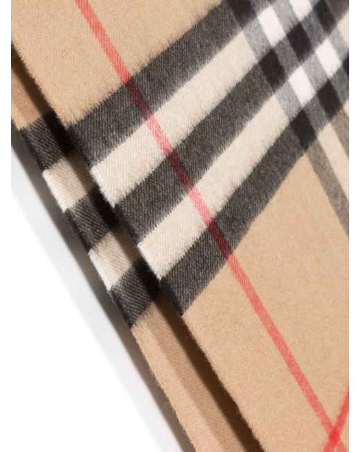 Burberry Natural Vintage-Check Cashmere Scarf