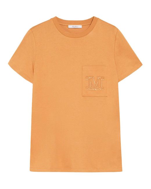Max Mara Orange Cotton Jersey T-Shirt