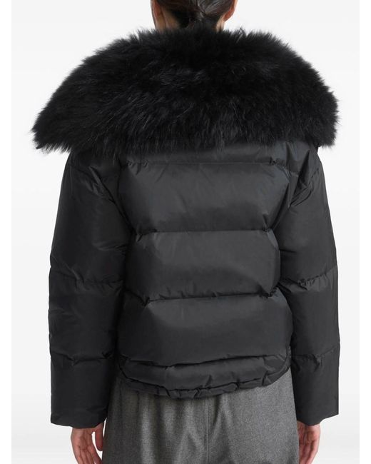 Yves Salomon Black Short Down Jacket