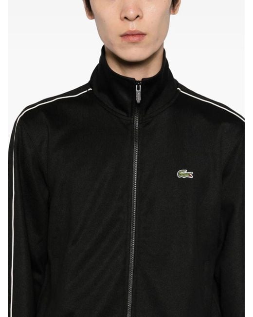 Lacoste Black Paris Piqué Zip-Up Track Jacket for men