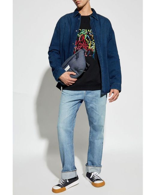 Loewe Blue Crafty Anagram Embroidery Sweatshirt for men