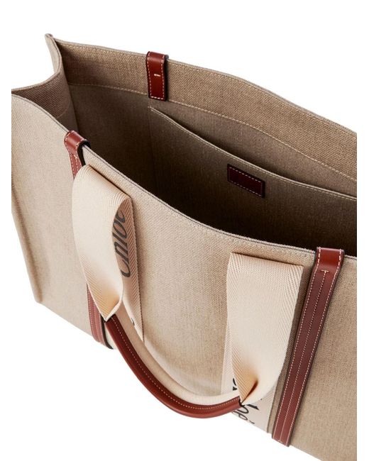 Chloé Natural Large Woody Tote Bag