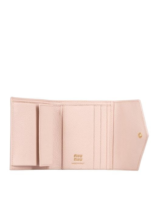 Miu Miu Pink Small Leather Wallet