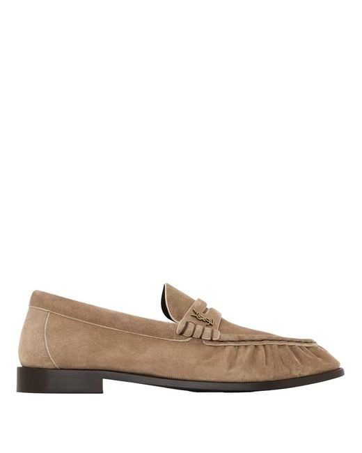Saint Laurent Brown Soft Suede Loafers