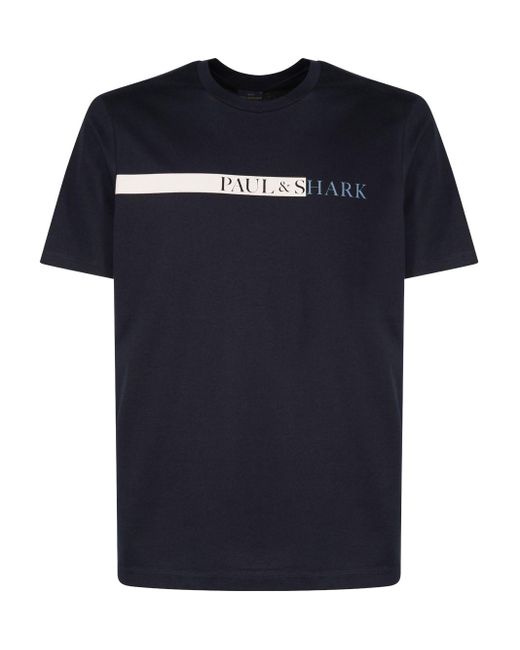 Paul & Shark Blue T-shirt With Print Clothing for men