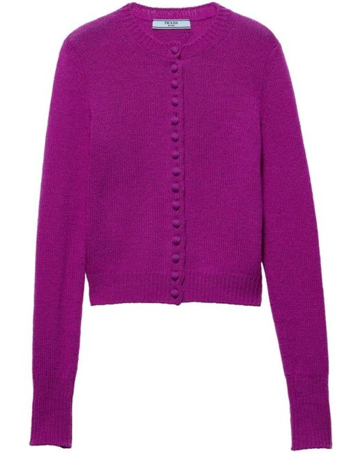 Prada Purple Cashmere Cardigan