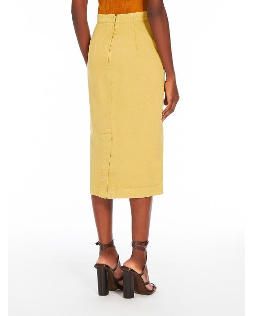Max Mara Yellow Midi Pencil Skirt