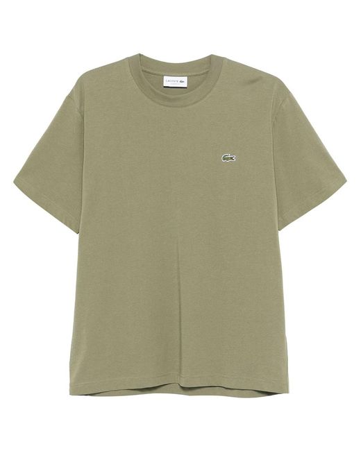 Lacoste Green Logo-Appliqué T-Shirt for men