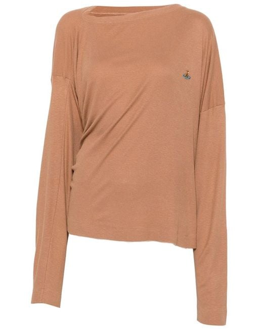 Vivienne Westwood Brown Long Sleeve Hebe Top