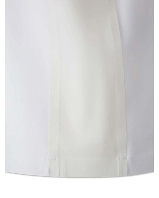 Herno White Stretch-Cotton Jersey T-Shirt With Scuba Details for men