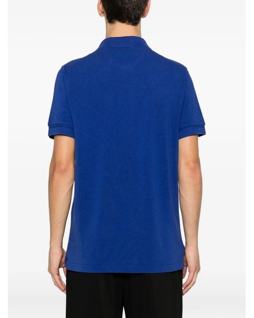 Tom Ford Blue Lyocell Piquet Short Sleeves Polo Shirt for men