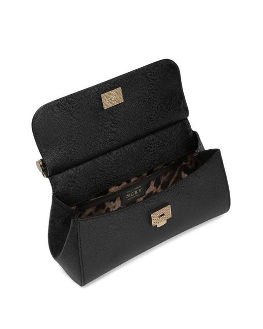 Dolce & Gabbana Black Medium Sicily Handbag