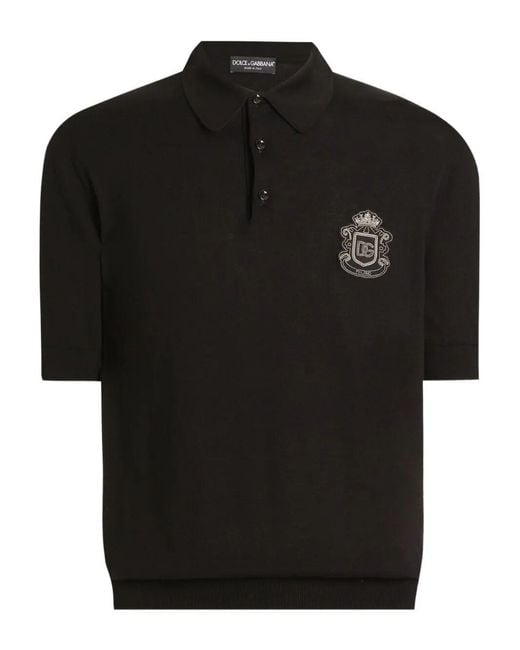 Dolce & Gabbana Black Polo Shirt With Logo for men