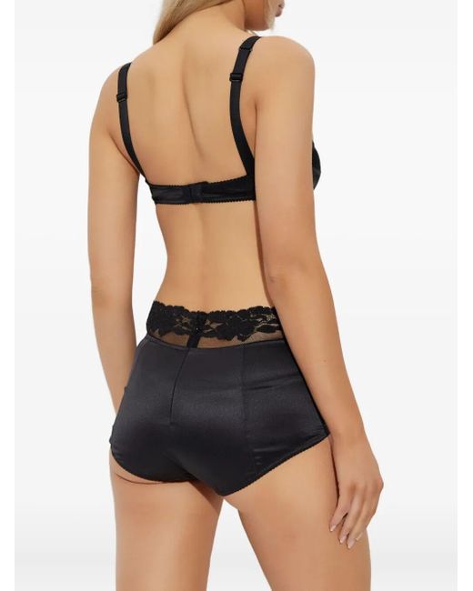 Dolce & Gabbana Black Lace-Trimmed Briefs