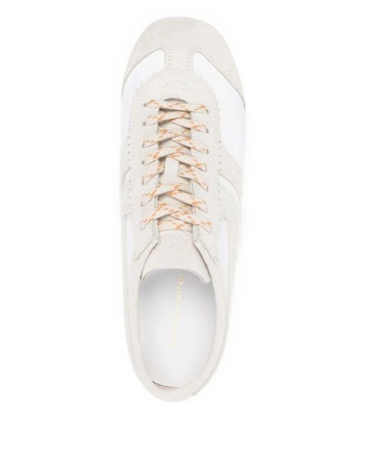 Dries Van Noten White Leather Sneakers With Suede Inserts
