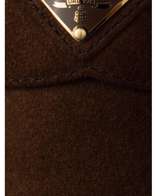 Prada Brown Suede Slippers