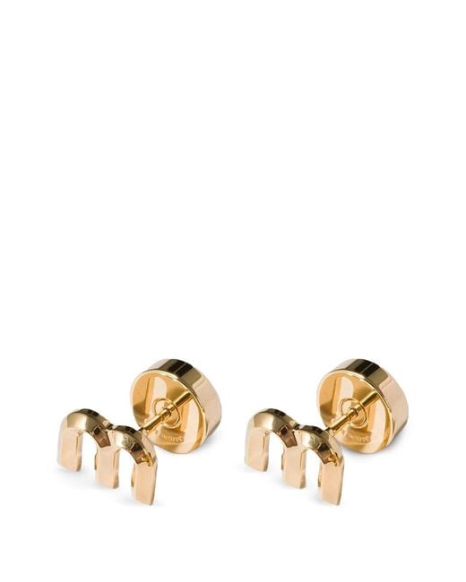 Miu Miu Metallic Three-Dimensional Metal Earrings