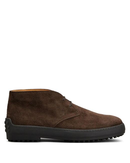 Tod's Brown Suede Boots for men