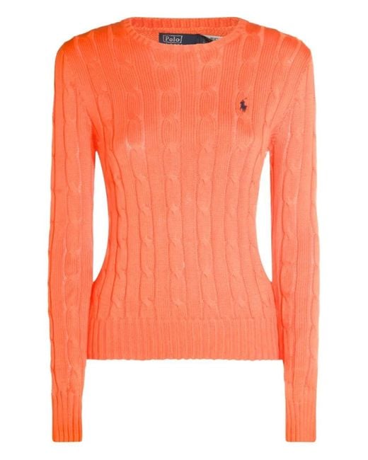 Polo Ralph Lauren Orange Cable-Knit Sweater
