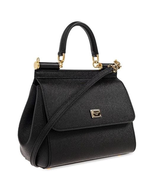 Dolce & Gabbana Black Sicily Small Handbag