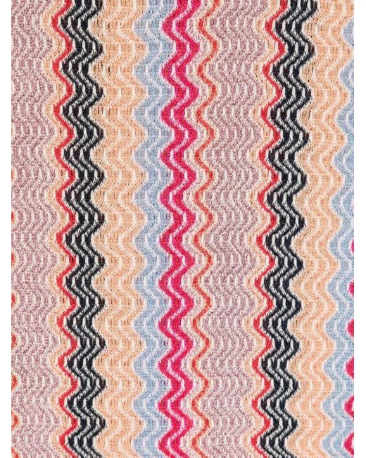 Missoni Pink Zig-Zag Scarf With Bangs Accessories