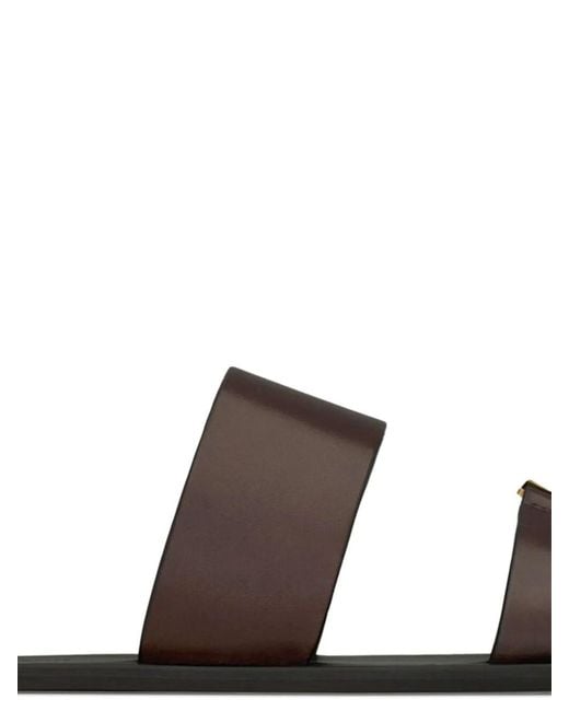 Saint Laurent White Solid Sandals for men